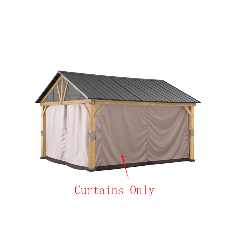 Sunjoy Universal Curtains for 11 ft. ×13 ft. Wood-Framed Gazebos. Picture 1