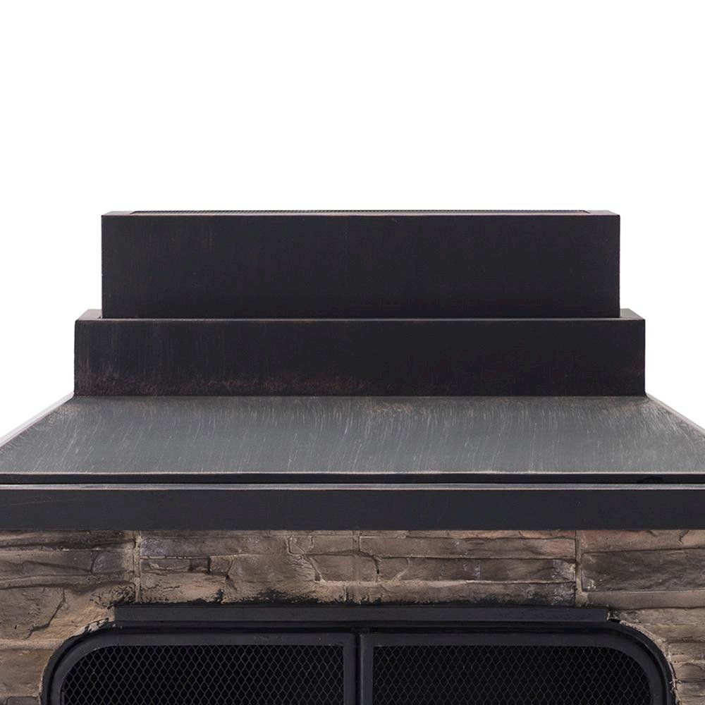 Sunjoy Patio Heavy Duty Wood Burning Fireplace with Steel Chimney. Picture 7