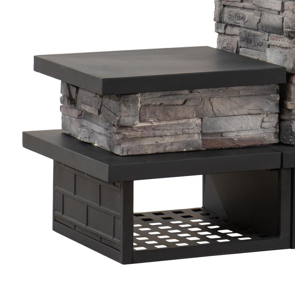 Sunjoy Outdoor Patio Wood Burning Fireplace with Steel Chimney. Picture 5