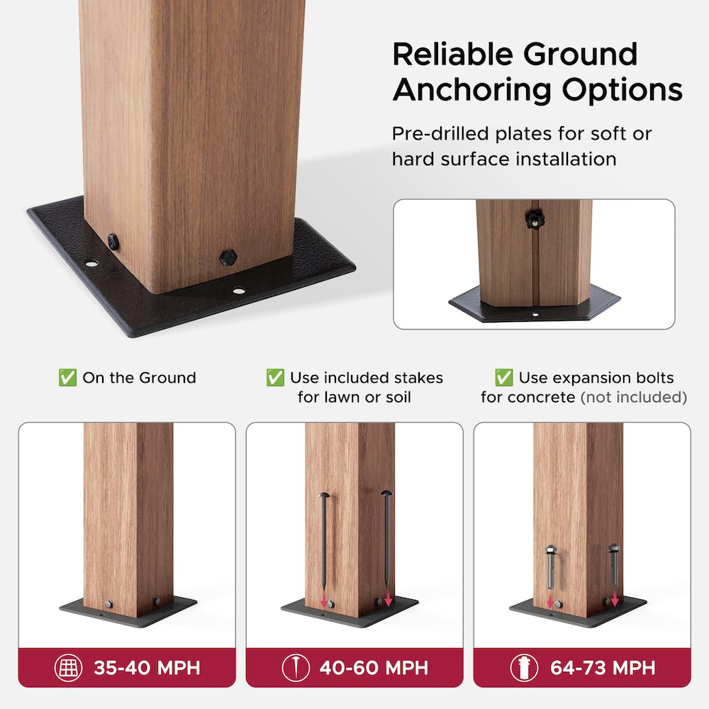 10 ft x 10 ft Hardtop Gazebo, Steel & Polycarbonate Roof - Extra-Tall. Picture 8