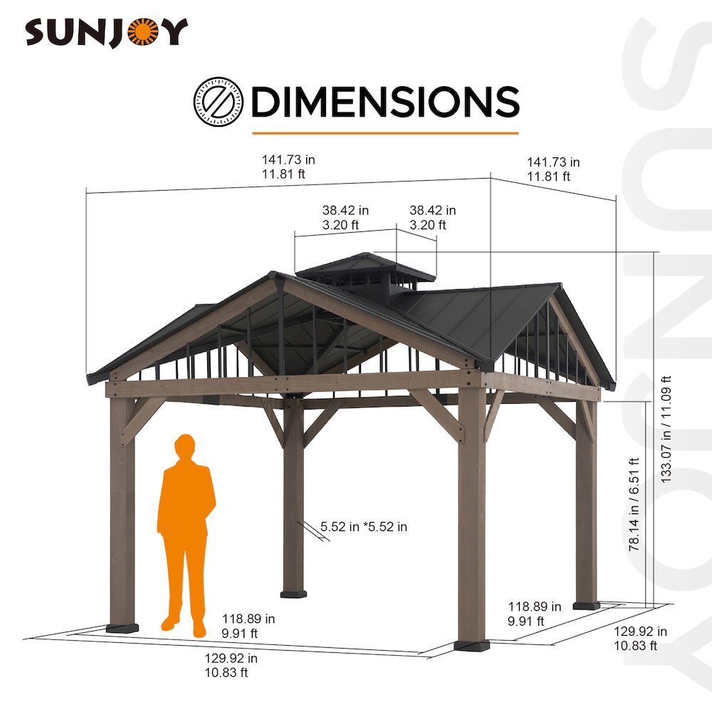 12 ft. x 12 ft. Roanforth Gazebo. Picture 6