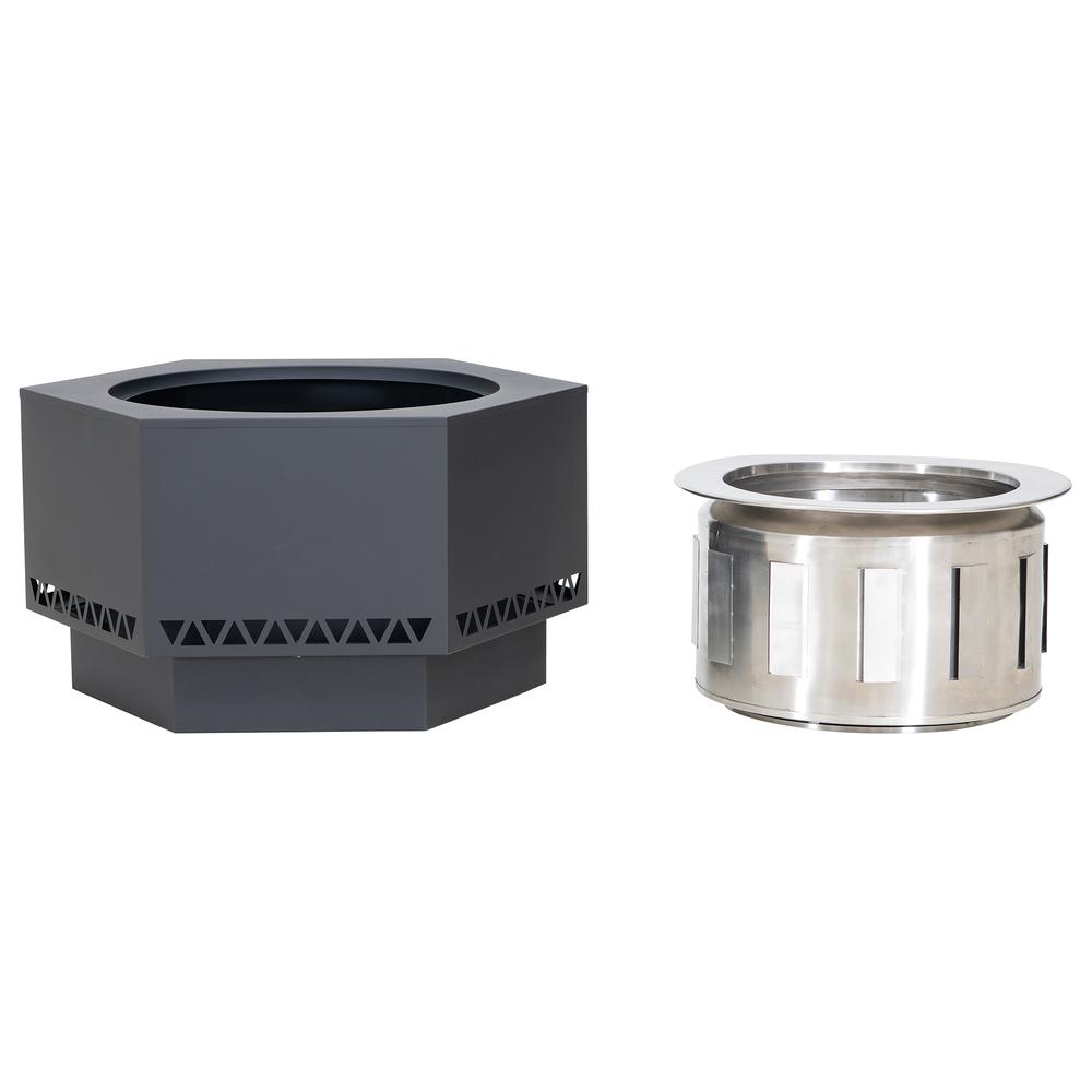 28 In. Hexagonal Outdoor Fire Pit. Picture 6