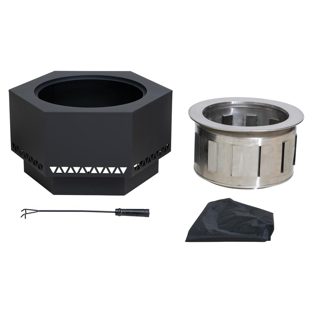 28 In. Hexagonal Outdoor Fire Pit. Picture 10
