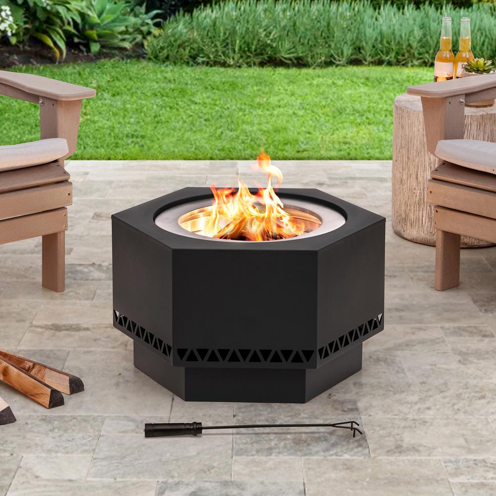 28 In. Hexagonal Outdoor Fire Pit. Picture 11