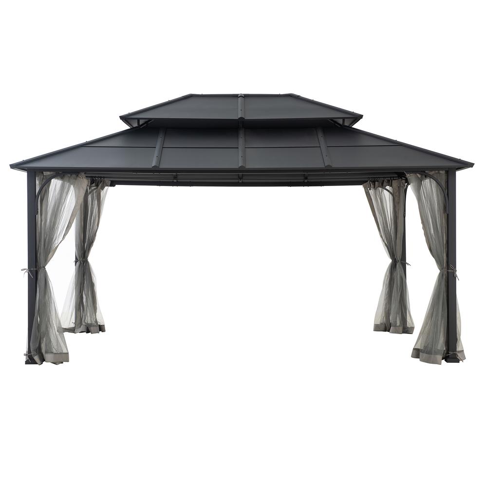 Hardtop Gazebo, Heavy Duty Steel Frame Metal Gazebo, Outdoor Gazebo. Picture 1