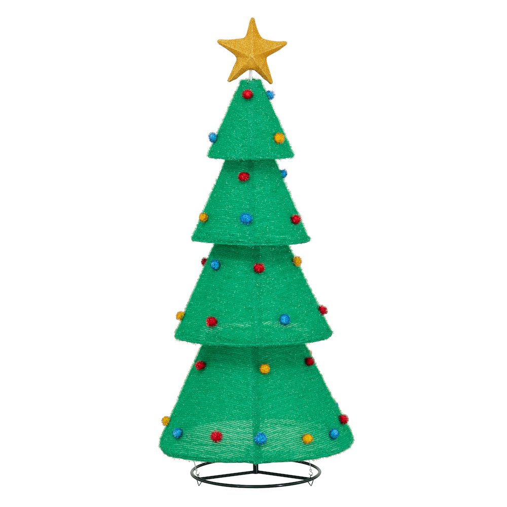 Sunjoy 77" LED Lighted Christmas Holiday Tree Outdoor Yard Decoration. Picture 1