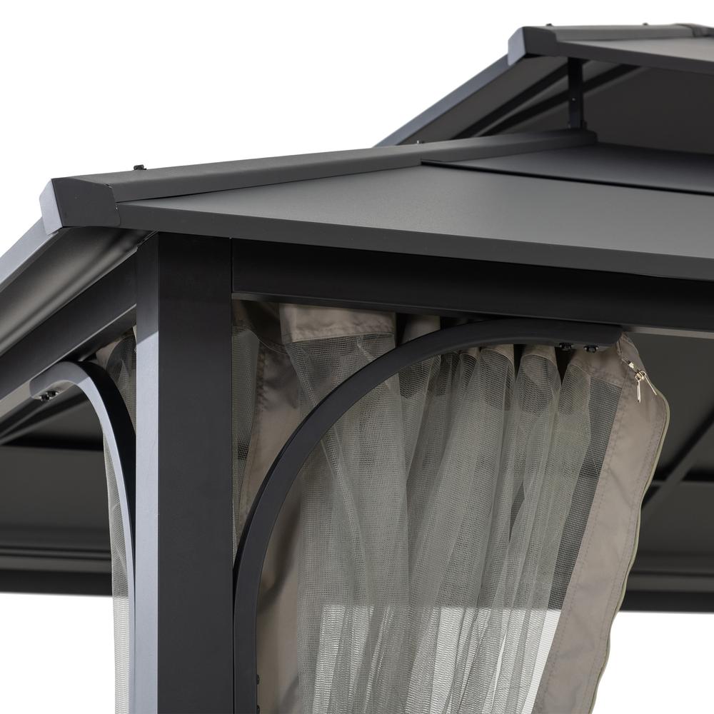 Hardtop Gazebo, Heavy Duty Steel Frame Metal Gazebo, Outdoor Gazebo. Picture 7