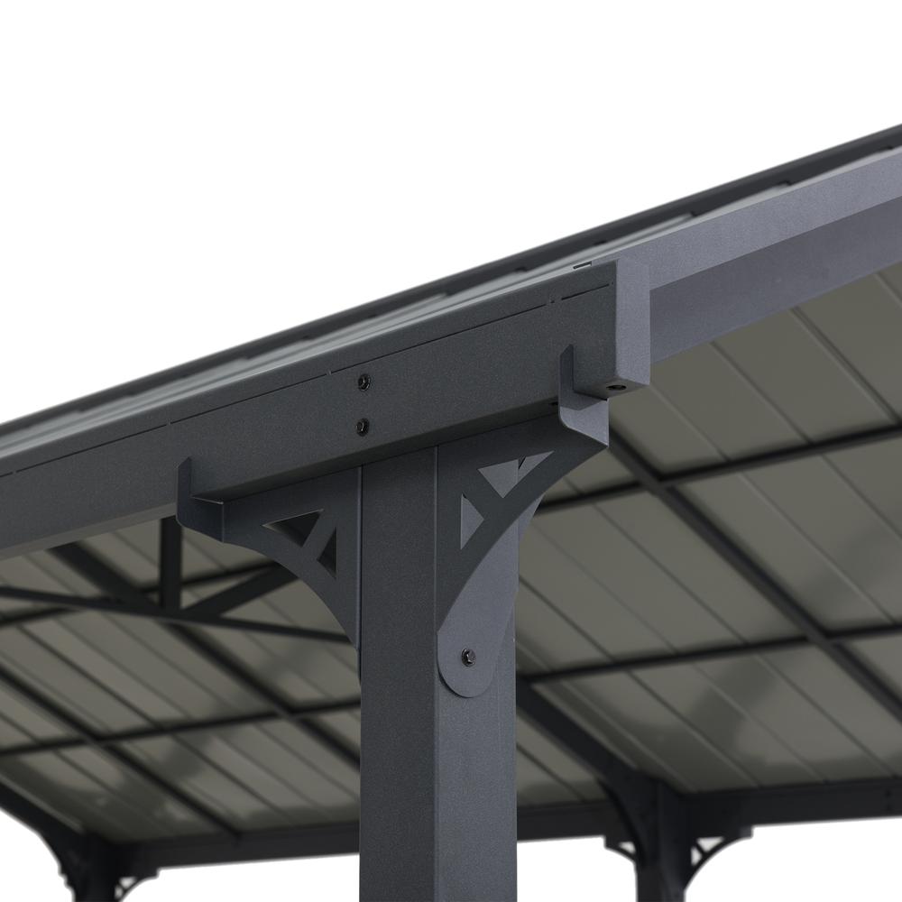 Pritchard Heavy Duty Outdoor Carport with Powder-coated  Steel Roof and Frame. Picture 8