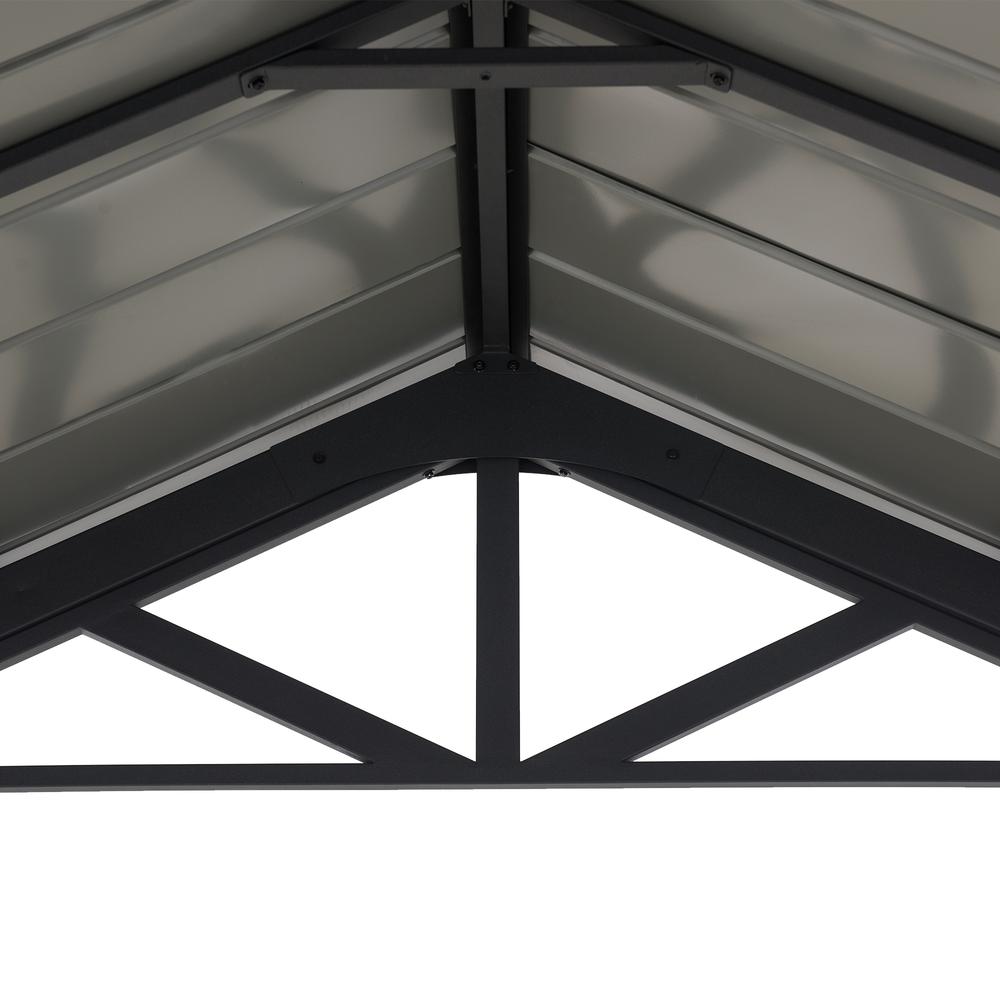 Pritchard Heavy Duty Outdoor Carport with Powder-coated  Steel Roof and Frame. Picture 12