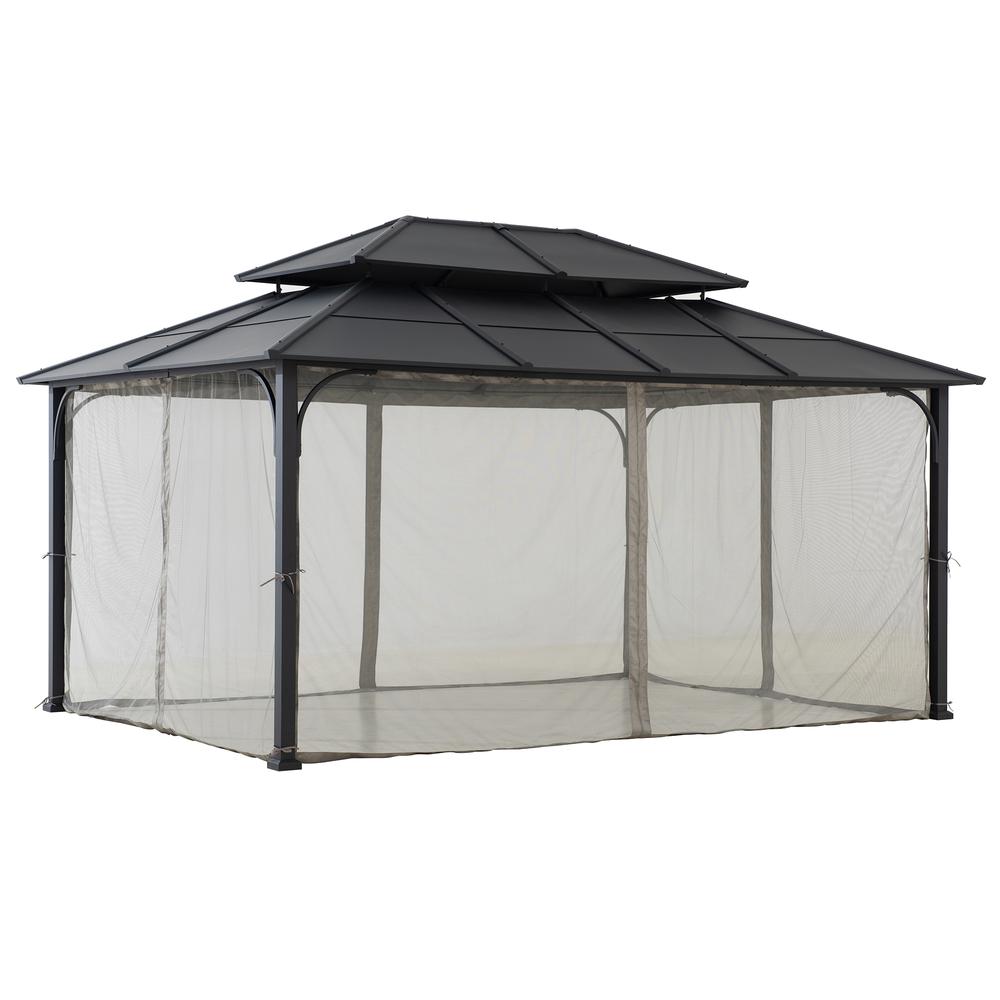 Hardtop Gazebo, Heavy Duty Steel Frame Metal Gazebo, Outdoor Gazebo. Picture 3