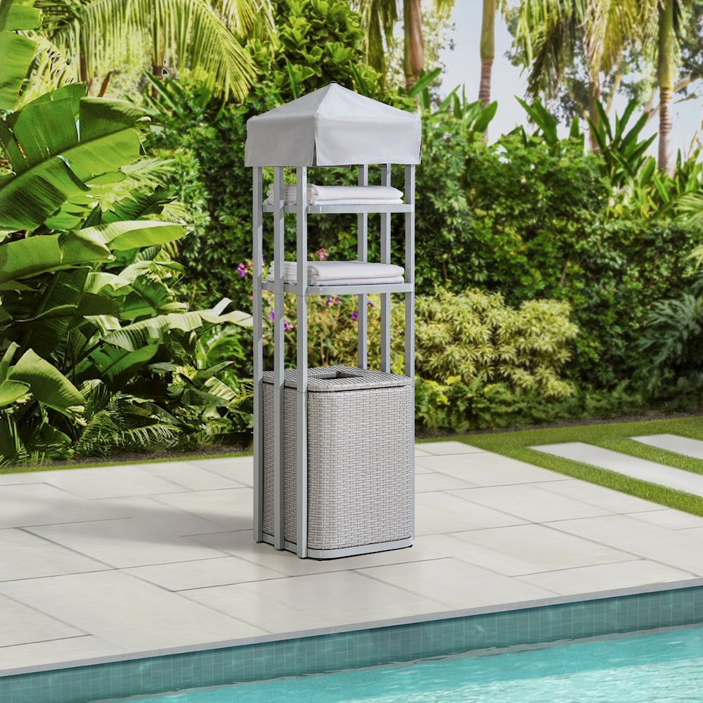 Sunjoy Pickford Pool Towel Valet Tower grey. Picture 8