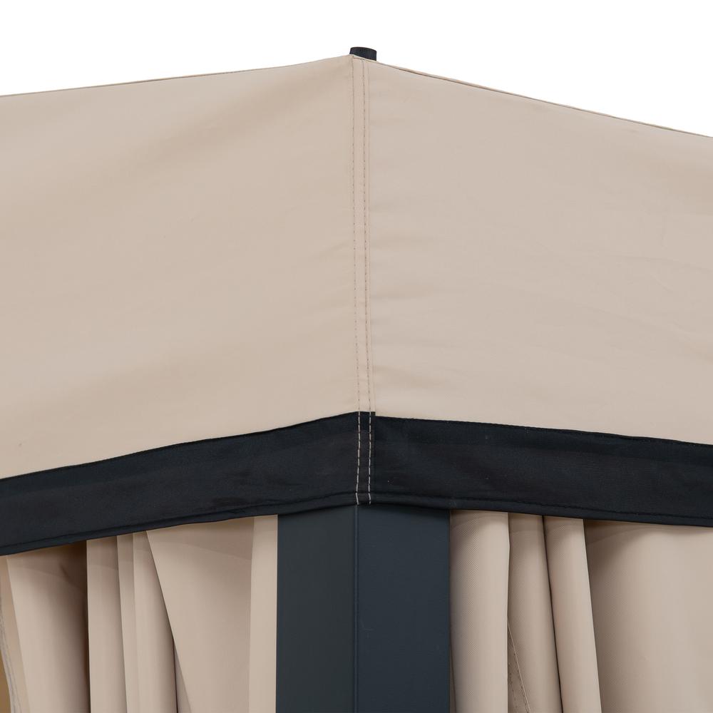 Sunjoy 10ft. x 12ft. Soft Top Gazebo with Curtain and Netting. Picture 7
