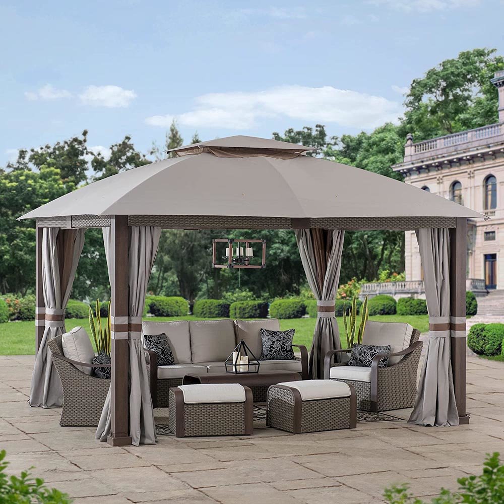 Fiona 11 ft. x 13 ft. 2-tier Patio Gazebo. Picture 6