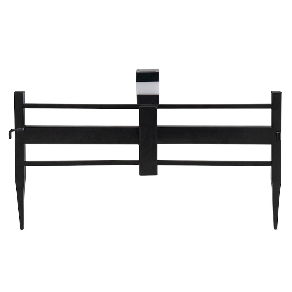 Sunjoy Cromwell Solar Garden Border Fencing Black (5PK). Picture 1