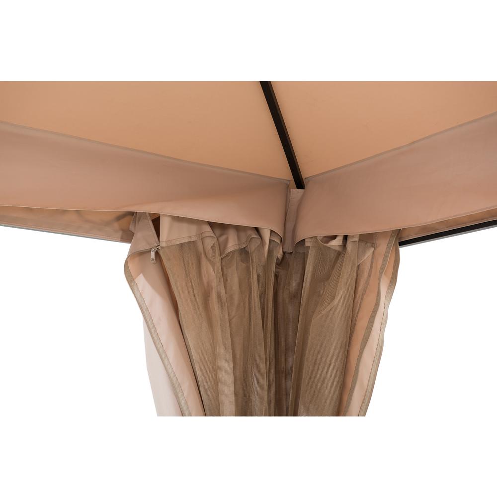 Sunjoy Patio 10 x 12 ft Steel Gazebo with Decorative Vine Frame Detail. Picture 15