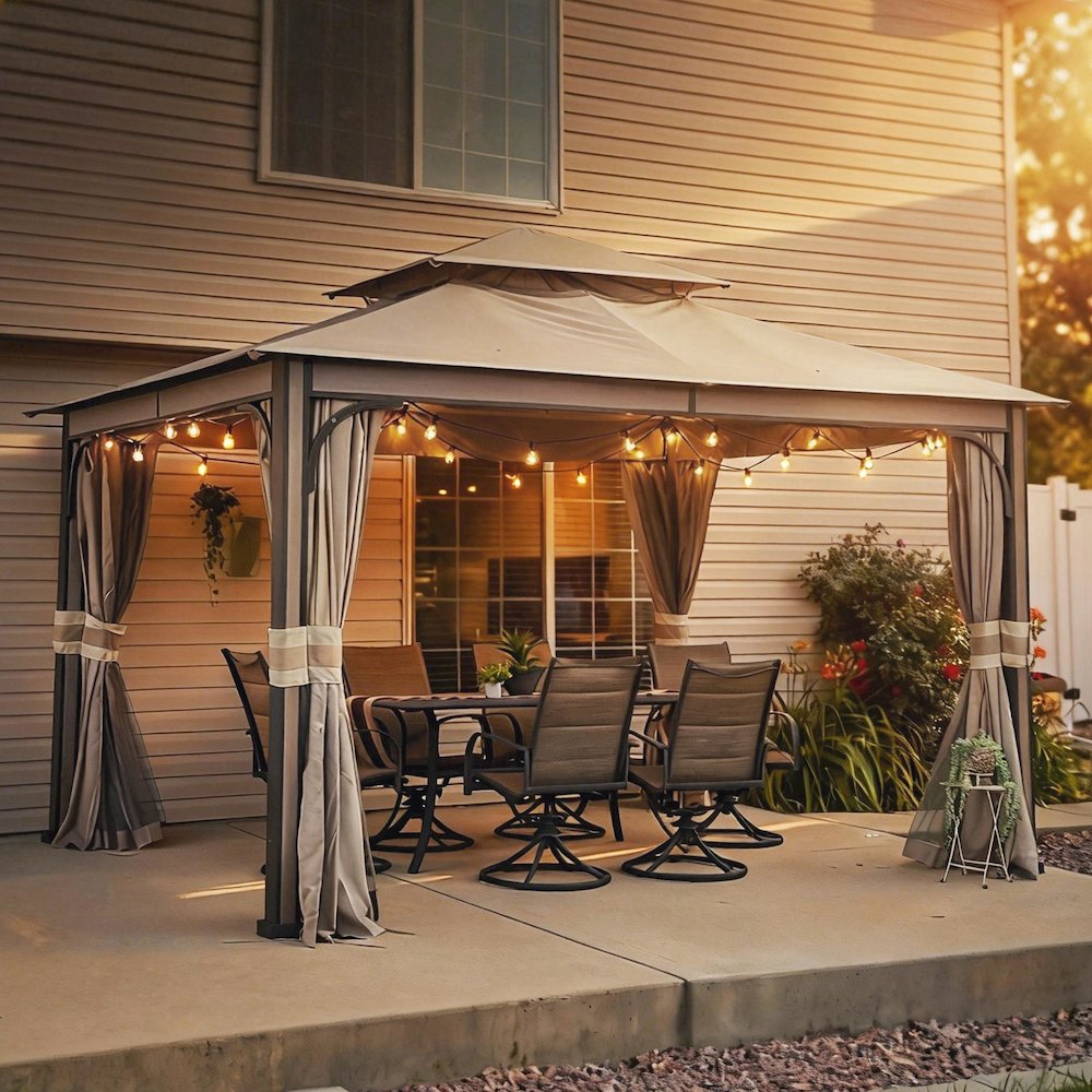 SummerCove Roberts 11 ft. x 13 ft. 2-tier Gazebo. Picture 8