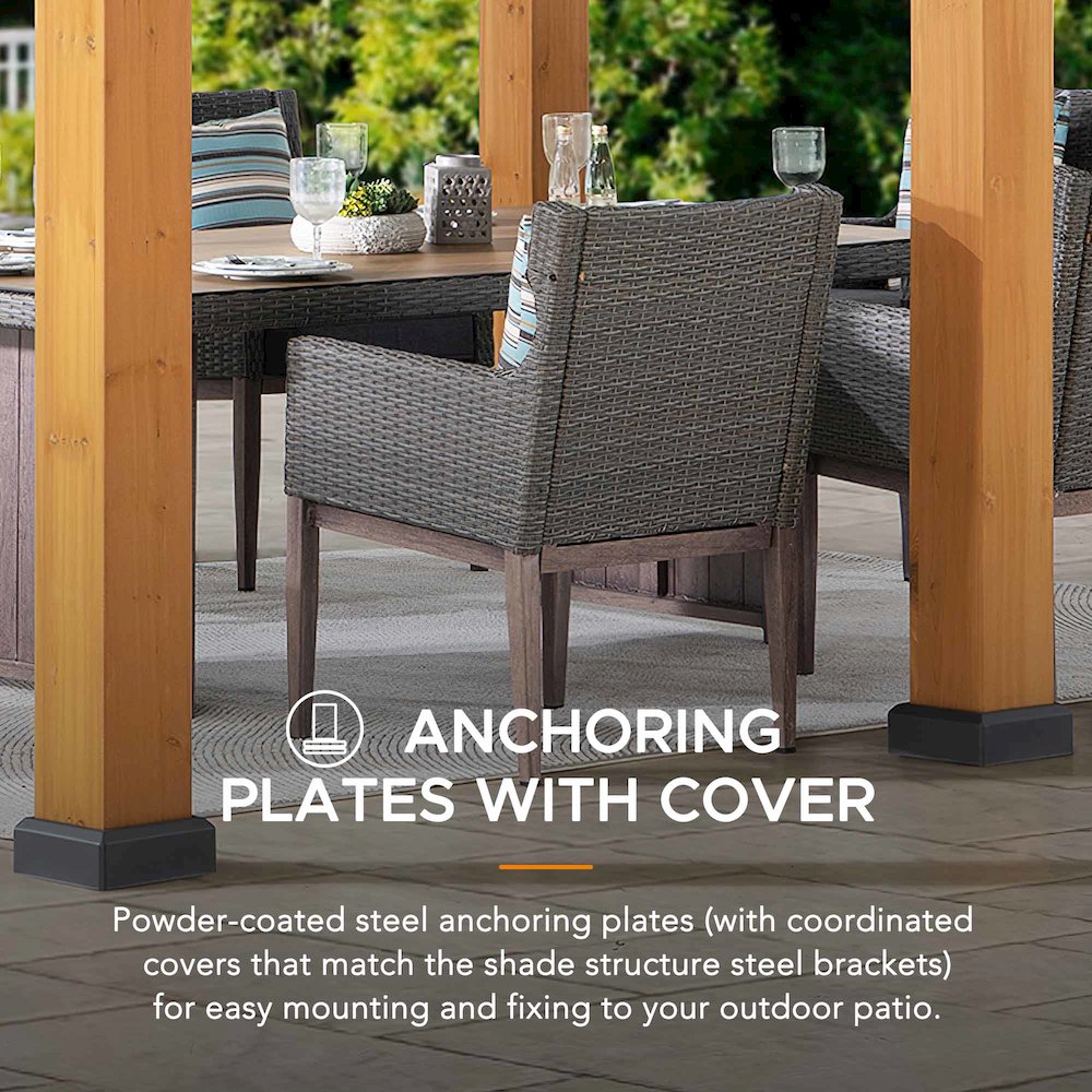 Outdoor Gazebo, Heavy Duty Garage Car Shelter with Powder-Coated Steel Roof. Picture 11