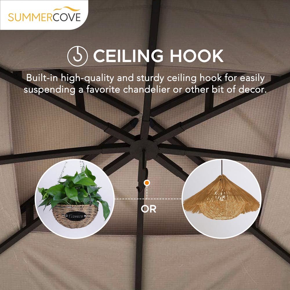 Fiona 11 ft. x 13 ft. 2-tier Patio Gazebo. Picture 8