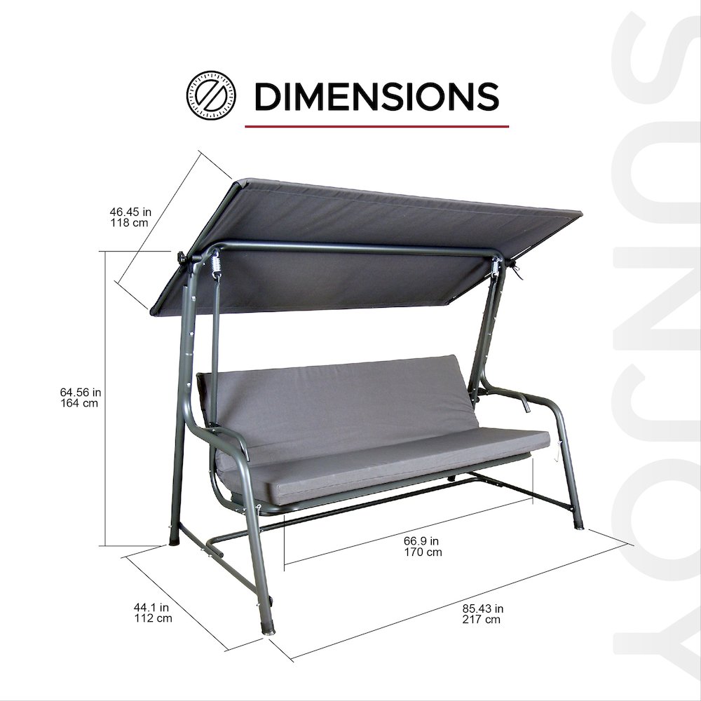 4-Seat Luxury Swing and Bed with Elastic Metal Mesh Seat. Picture 2