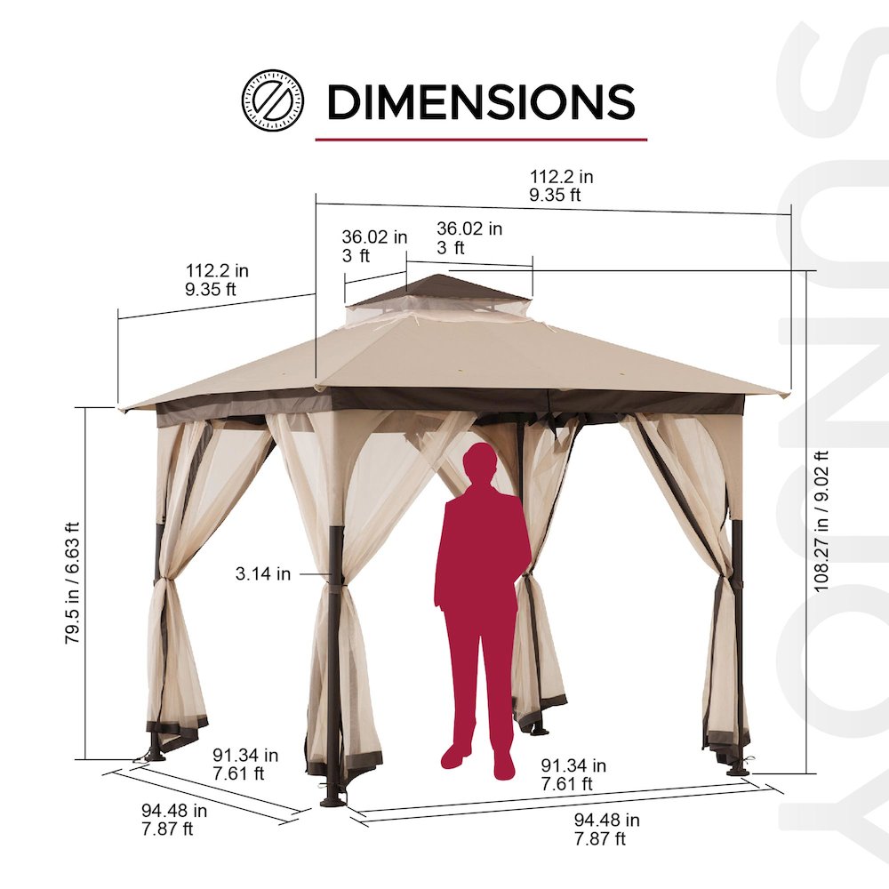 Soft Top Outdoor Steel Frame Gazebo Canopy. Picture 2