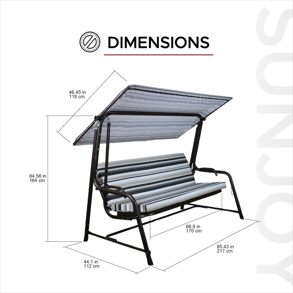 4-Seat Luxury Swing and Bed with Elastic Metal Mesh Seat. Picture 2