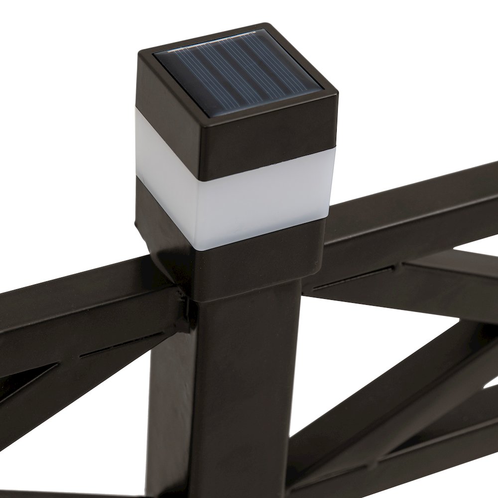 Sunjoy Cromwell Solar Garden Border Fencing Brown (5PK). Picture 6