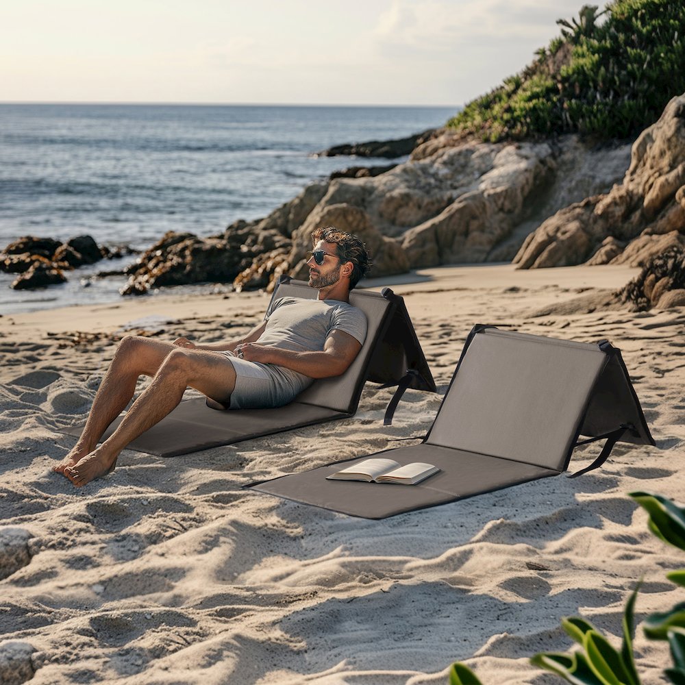 Portable Backrest Chair 2PK, Folding Lightweight Camp Seat. Picture 3