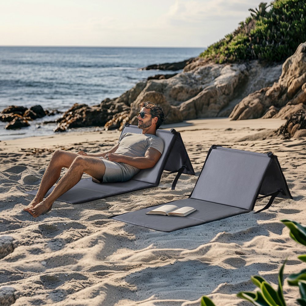 Portable Backrest Chair 2PK, Folding Lightweight Camp Seat. Picture 3