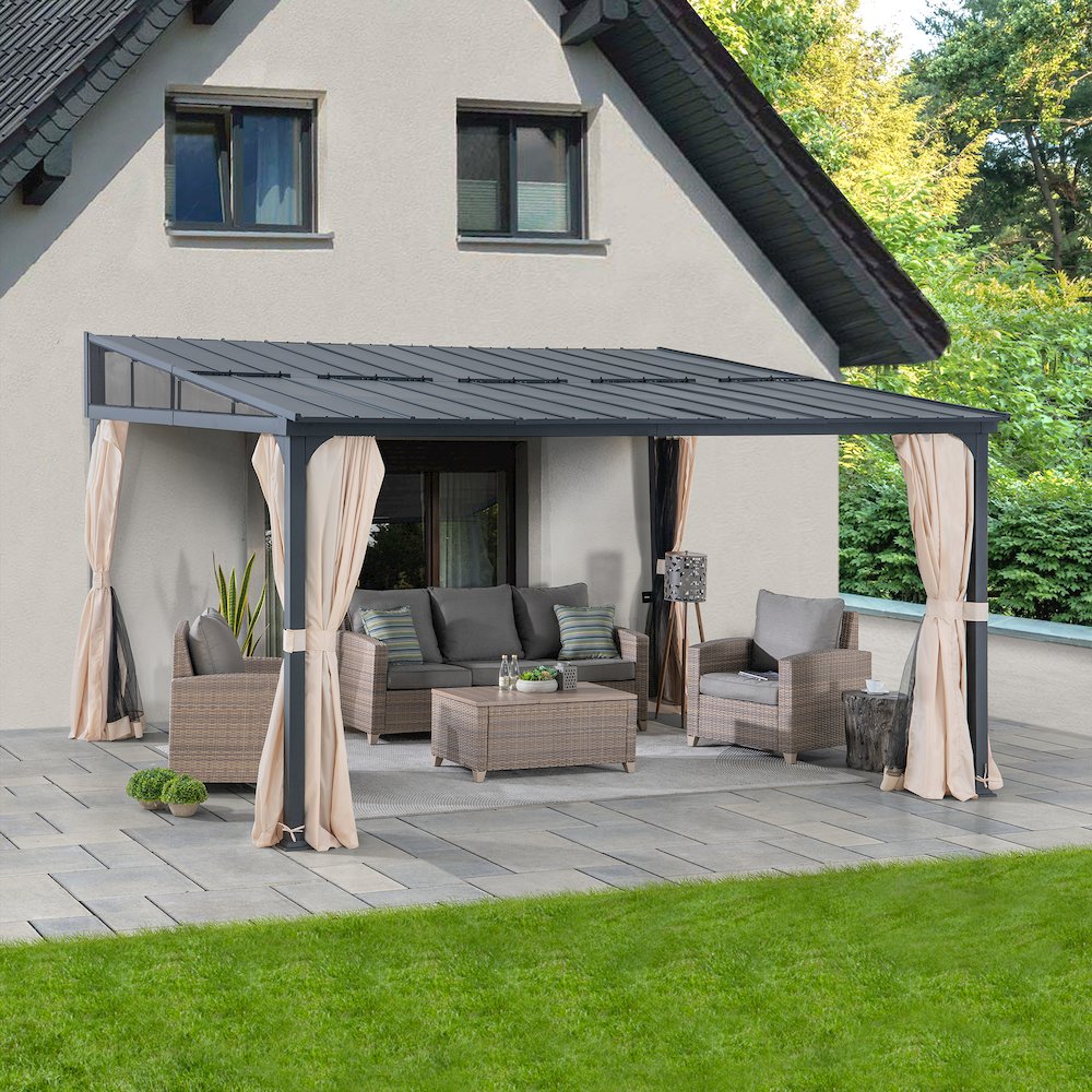 Sunjoy 12ft. x 14ft. Metal Roof;  Aluminum & Metal Frame. Picture 6