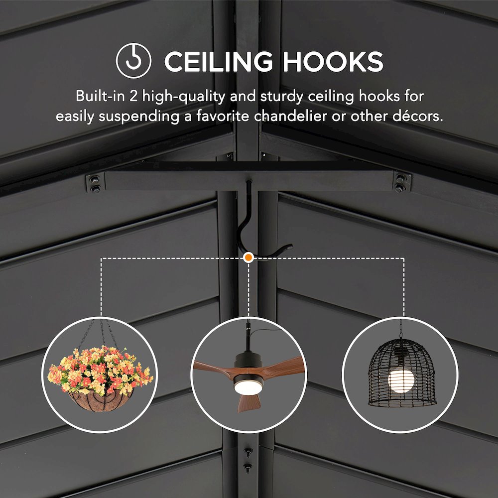 Newville Heavy Duty Outdoor Carport with Polycarbonate Gable Roof. Picture 4
