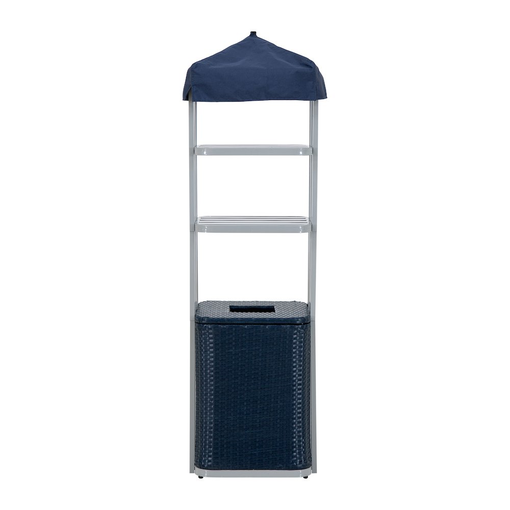 Sunjoy Pickford Pool Towel Valet Tower Navy. Picture 1