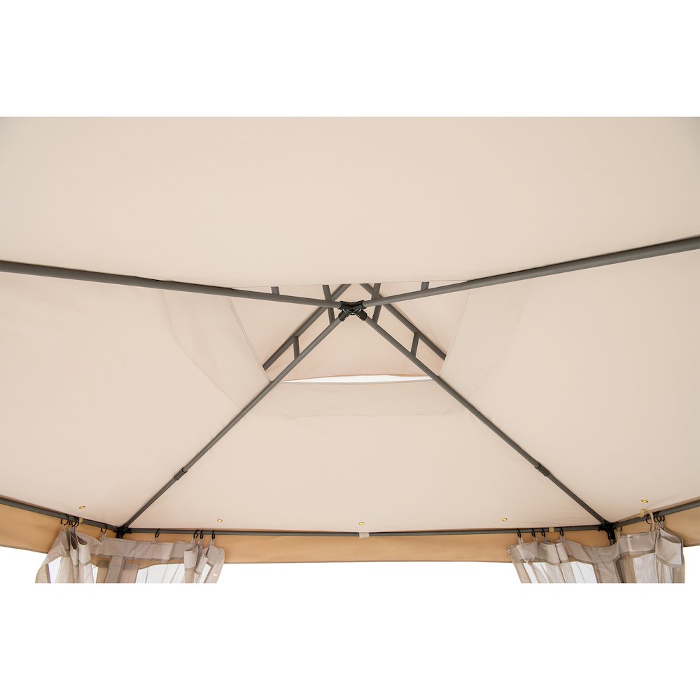 8 ft. x 8 ft. Outdoor Patio Gazebo with Mosquito Netting. Picture 8