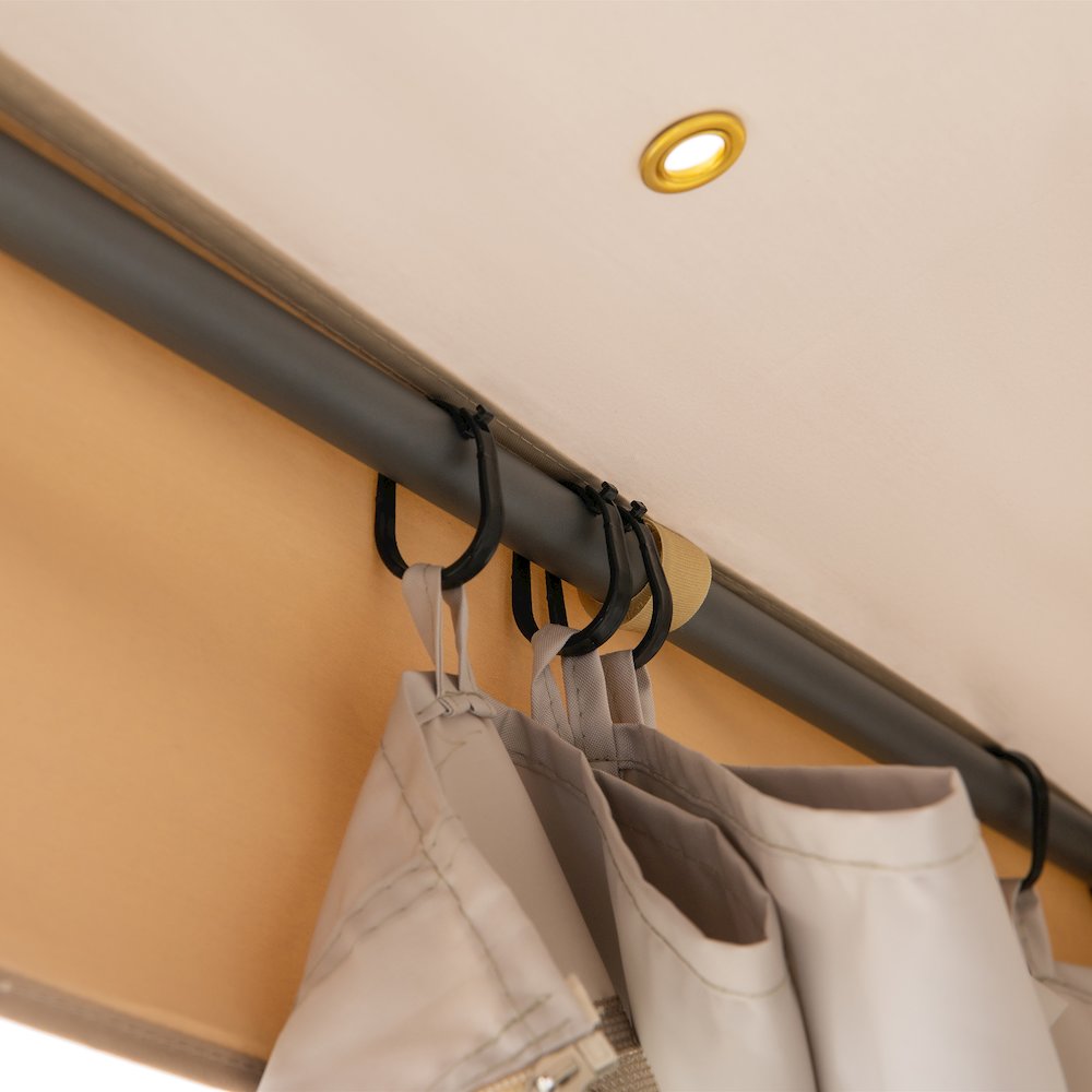 8 ft. x 8 ft. Outdoor Patio Gazebo with Mosquito Netting. Picture 6