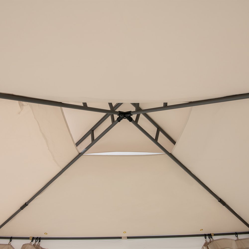 8 ft. x 8 ft. Outdoor Patio Gazebo with Mosquito Netting. Picture 5