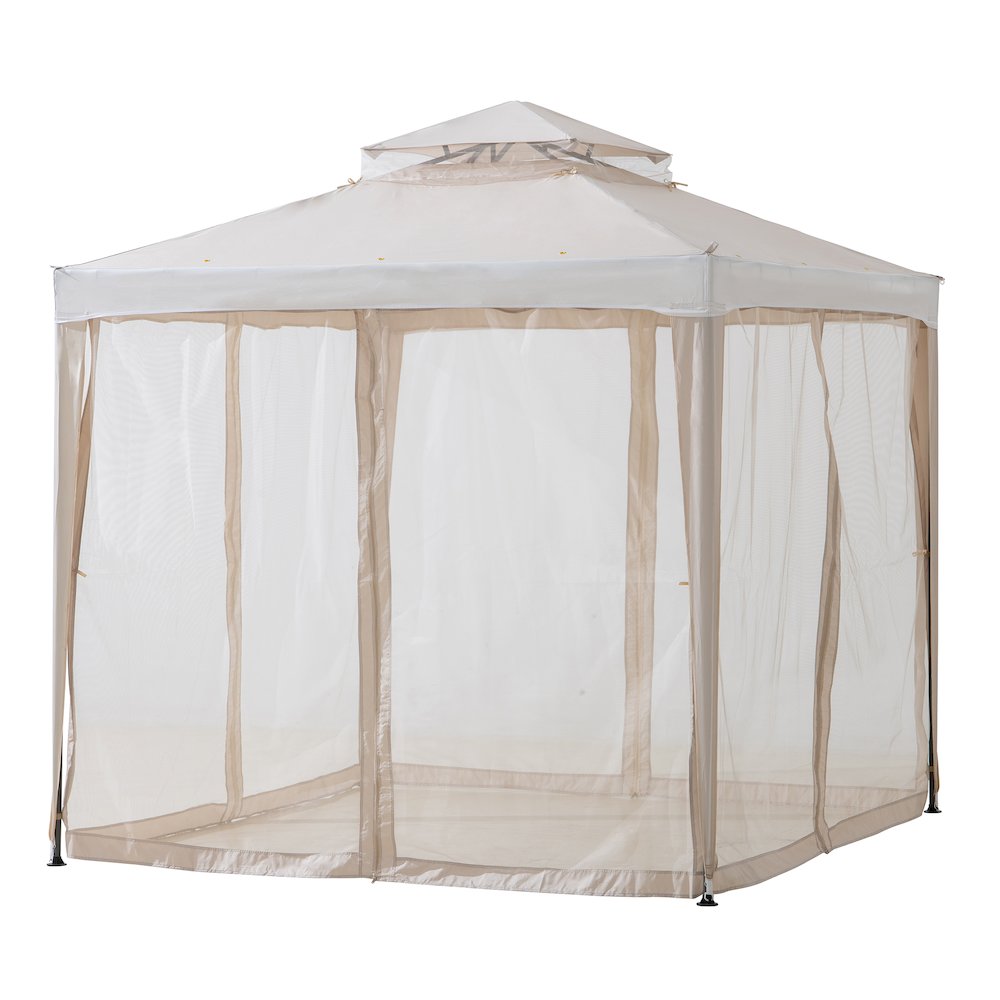 8 ft. x 8 ft. Outdoor Patio Gazebo with Mosquito Netting. Picture 2