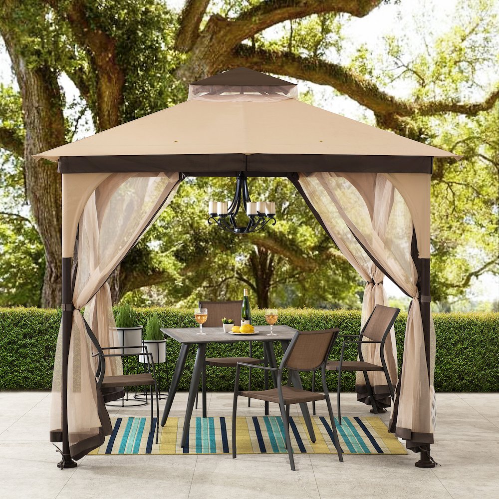 Soft Top Outdoor Steel Frame Gazebo Canopy. Picture 6