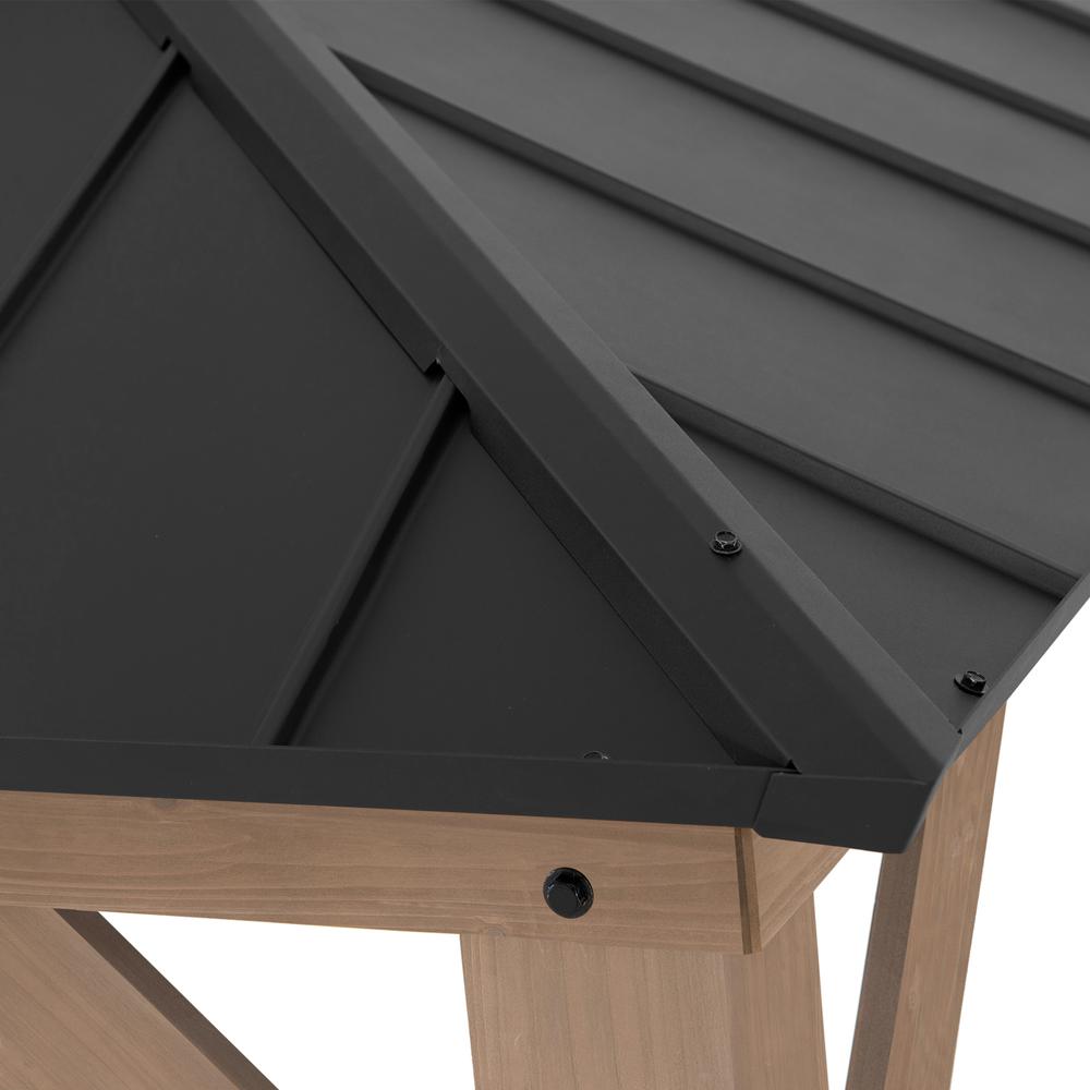 Sunjoy Wooden 11’ x 11’ Outdoor Steel Hardtop Gazebo. Picture 8