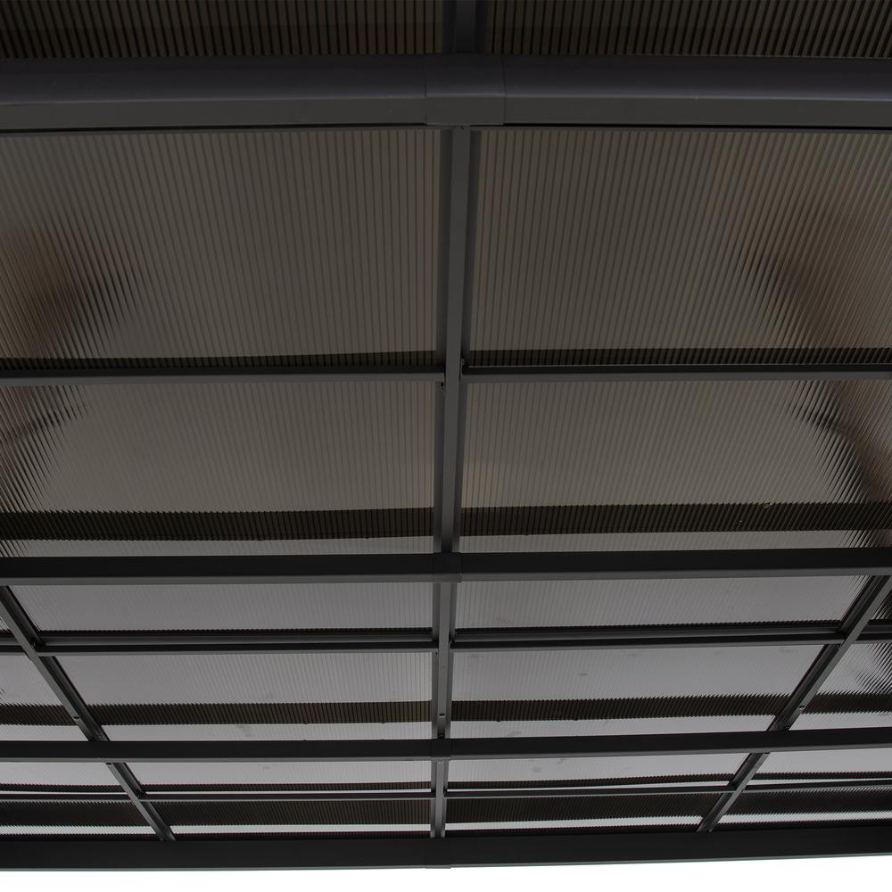 10ft. x 12ft. Polycarbonate Roof; Aluminum Metal Frame with Curtain and Netting. Picture 27