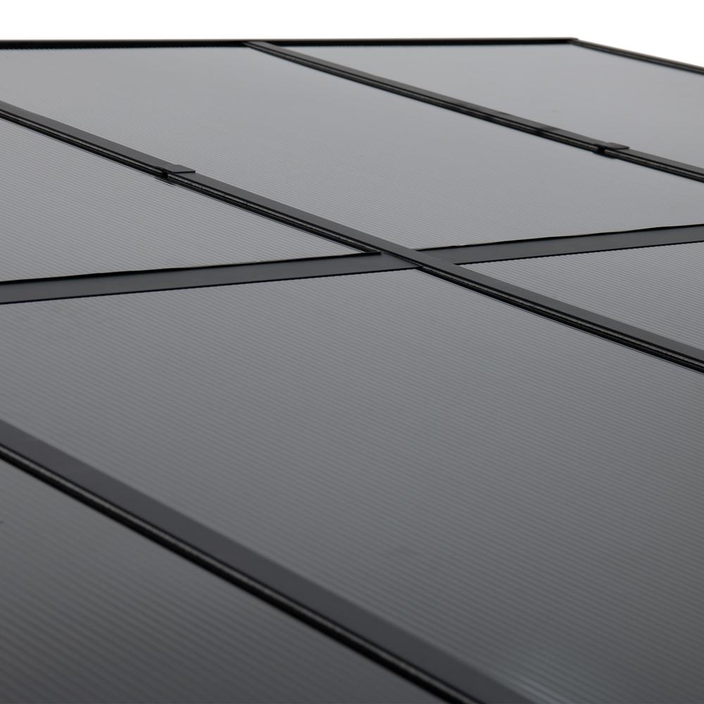 10ft. x 12ft. Polycarbonate Roof; Aluminum Metal Frame with Curtain and Netting. Picture 25