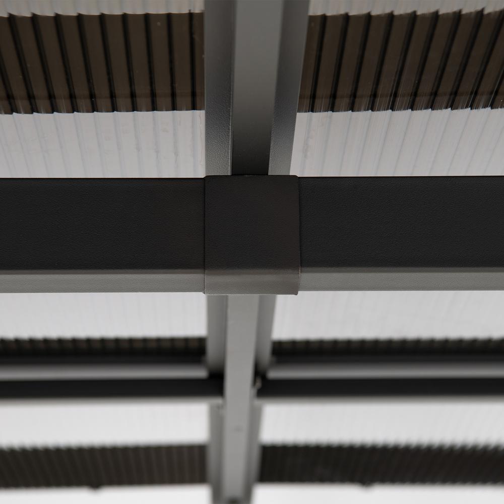 10ft. x 12ft. Polycarbonate Roof; Aluminum Metal Frame with Curtain and Netting. Picture 26