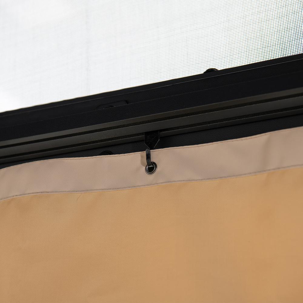 10ft. x 12ft. Metal Roof;  Aluminum & Metal Frame with Curtain and Netting. Picture 14