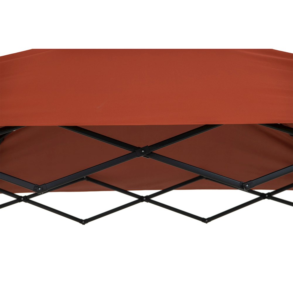 8x5 ftPop up Grill Gazebo with Magnetic LED Light and Carrying Bag, Red. Picture 3
