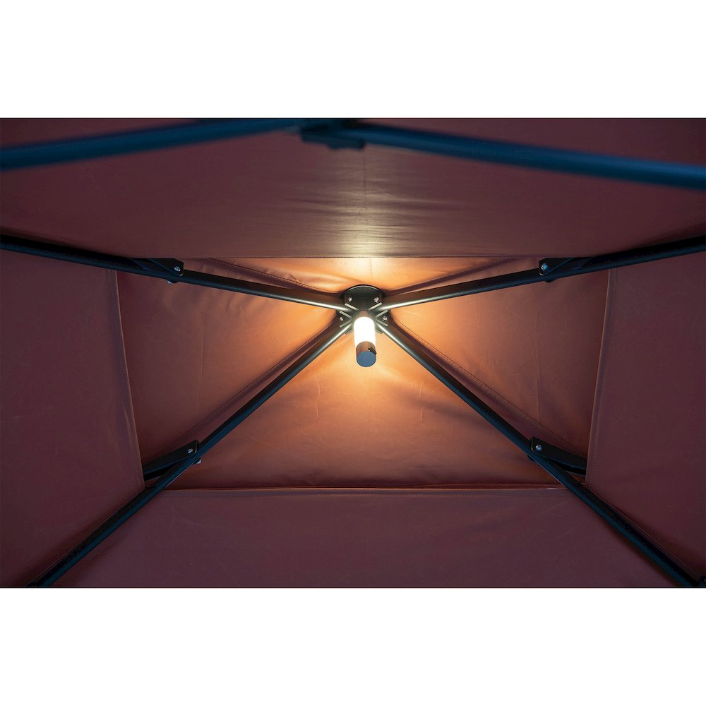 8x5 ftPop up Grill Gazebo with Magnetic LED Light and Carrying Bag, Red. Picture 7