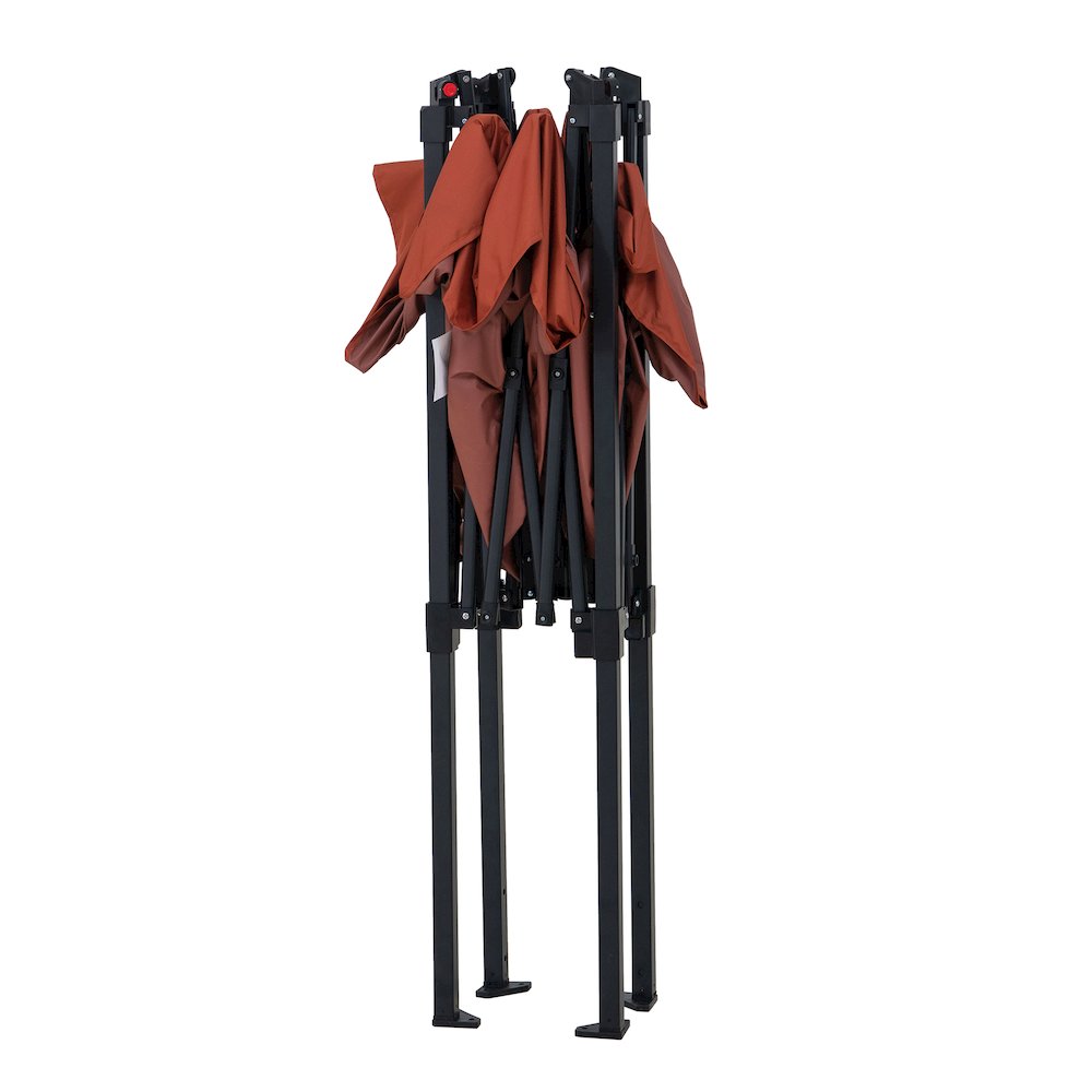 8x5 ftPop up Grill Gazebo with Magnetic LED Light and Carrying Bag, Red. Picture 8