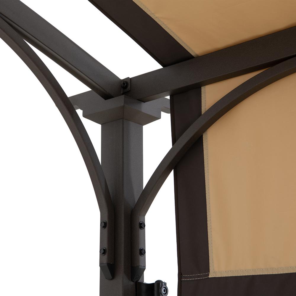 Sunjoy 9.5 x 11 ft. Outdoor Steel Arched Pergola. Picture 7