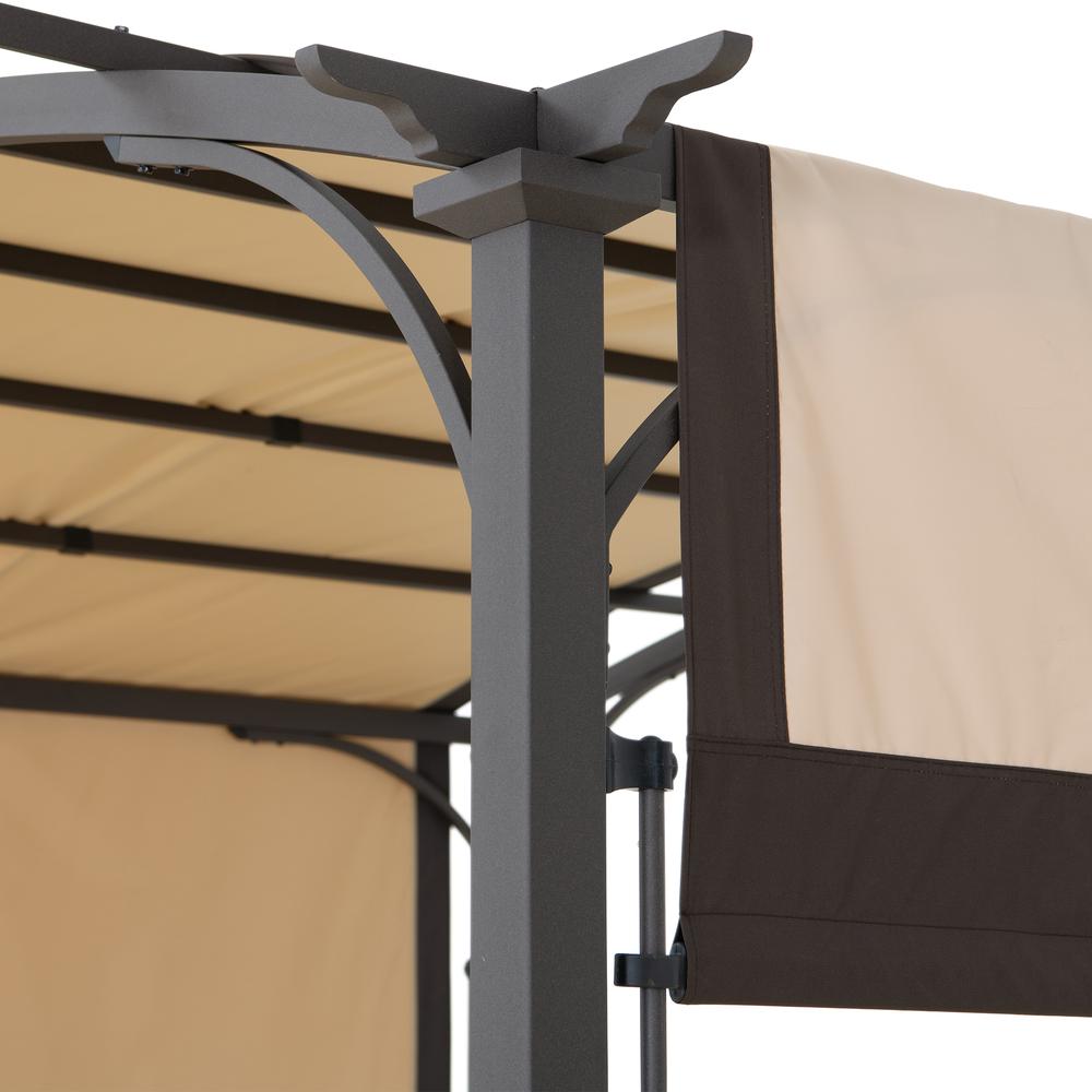 Sunjoy 9.5 x 11 ft. Outdoor Steel Arched Pergola. Picture 10