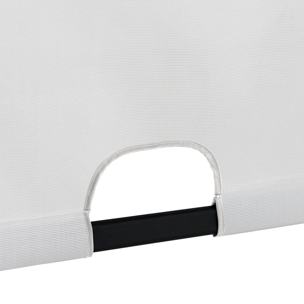 9 ft. x 9 ft. Black Steel Classic Pergola with Adjustable White Sling Shade. Picture 8