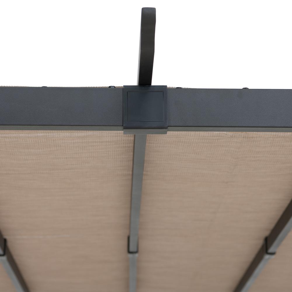 Sunjoy 11 x 11 ft Metal Pergola with Adjustable Tan Garden Shade. Picture 11