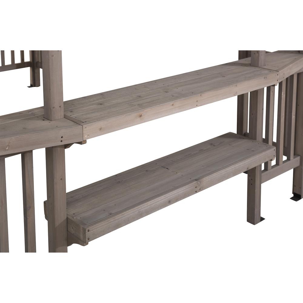 Outdoor Cedar Wood Framed Arched Pergola with weather-resistant canopy for Patio. Picture 9