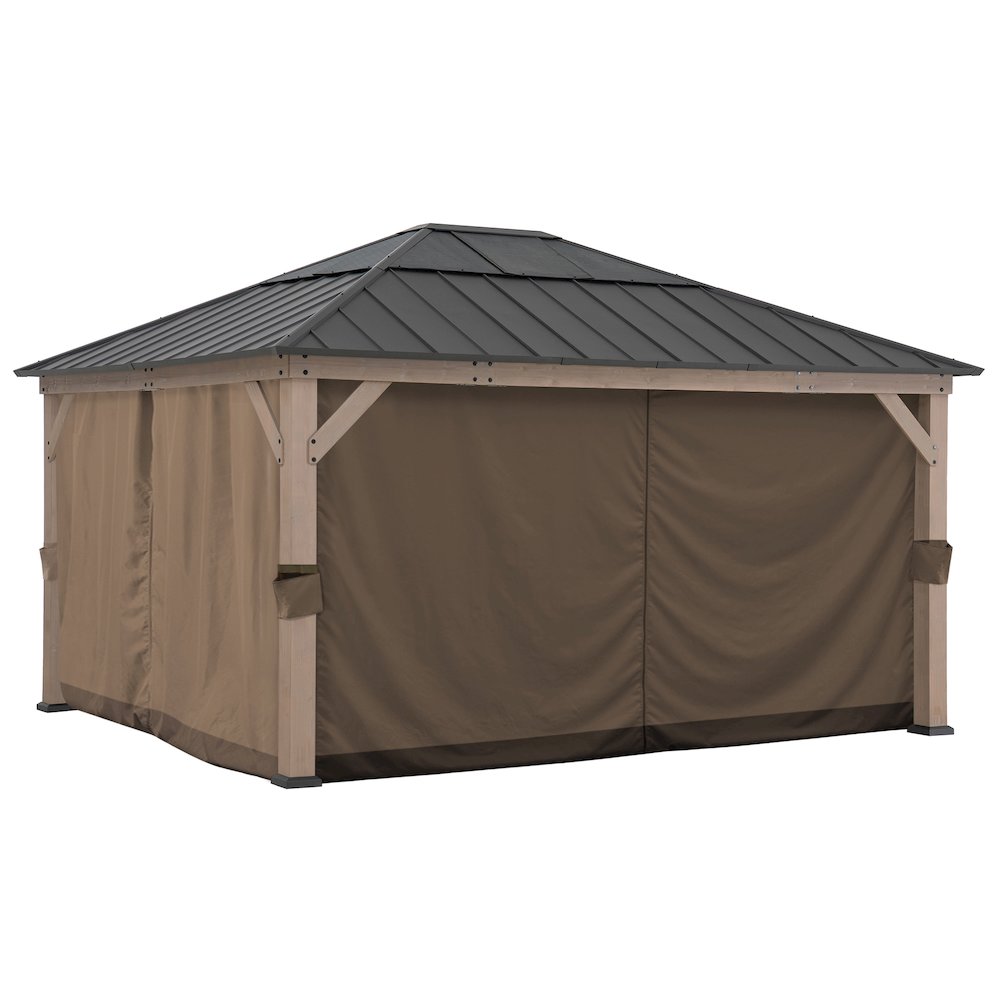 Replacement Privacy Side Wall Curtains for 13 ft. x 15 ft. Gazebos. Picture 1